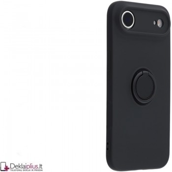 Guminis dėklas su žiedu - juodas (Apple Iphone Air)